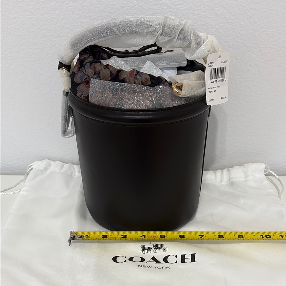 Coach Black and Silver Bucket Bag